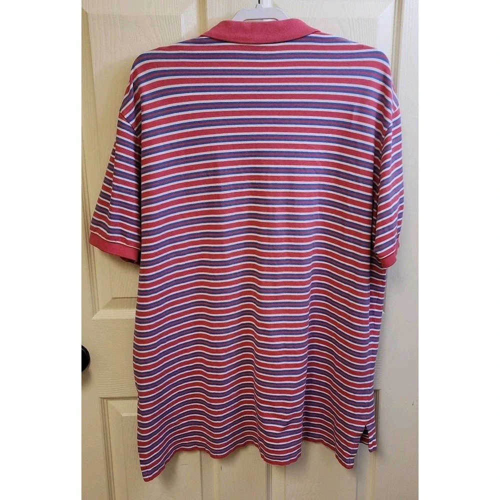 Vintage Mens‎ Polo Ralph Lauren Stiped Red, White, Blue XXL